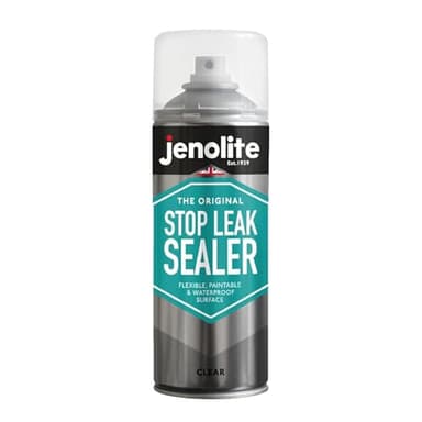 JENOLITE Spray Scellant Anti-Fuite | TRANSPARENT | 400ml | Scellant anti-fuites pour gouttières et toits plats | Joint d'étanchéité imperméable | Remplit, scelle et arrête les fuites