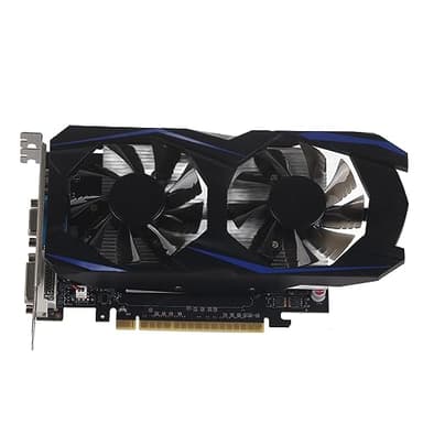 VBESTLIFE Carte Graphique de Jeu GTX1050Ti 4 Go Double Ventilateur DVI HDMI VGA, 128 Bits, DDR5, 700 MHz, PCI Express 2.0, pour Ordinateur de Bureau