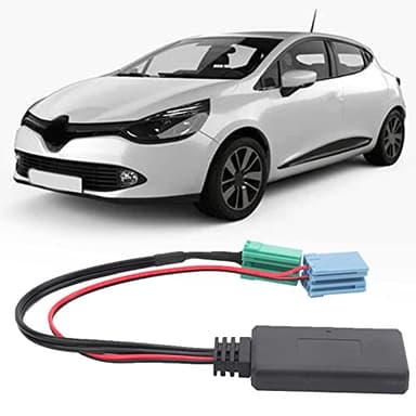 Tefola Module Bluetooth sans Fil Radio stéréo, Adaptateur Audio de Voiture Mini connecteur ISO 6 Broches 8 Broches Bluetooth 5.0 câble AUX pour Renault Clio pour Espace pour Kangoo pour Laguna
