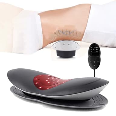 Appareil de Traction Lombaire Électrique, Masseur Dorsal Électrique 3 en 1 avec Thérapie Thermique, Appareil de Massage Lombaire Électrique pour la Détente Lombai