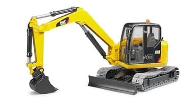 bruder 02456 - Mini-pelleteuse Cat, Chantier, Véhicule de construction, Pelleteuse, bworld, Jouets
