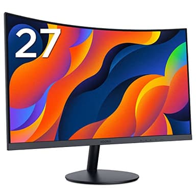 KOORUI Ecran PC Incurvé 27 Pouces FHD Écran Moniteur, 1800R, VA, 75Hz, HDMI,VGA, Soin des Yeux, réglage de l'inclinaison