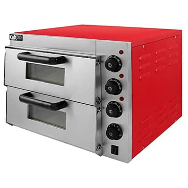 Kukoo - Four électrique professionnel à double étagère pour pizza de 40 cm