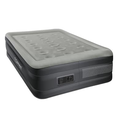 ML-Design Matelas Gonflable pour 1 Personne 196 x 97 x 47 cm, Certifié TÜV, avec Pompe à Air Électrique 230V, Gris, Lit Simple Autogonflant, Résistant à l'eau, Antidérapant, Sac de Transport Inclus