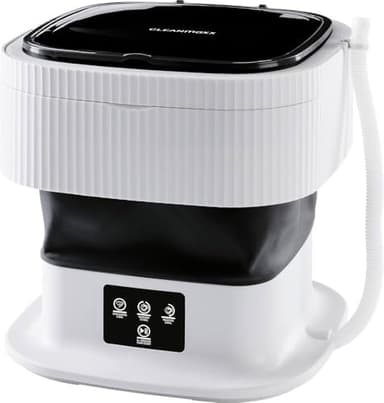 CLEANmaxx Mini machine à laver idéale pour les déplacements | Machine à laver mobile avec 2 programmes de lavage et un essorage | Pliable et silencieuse | Pour jusqu'à 1 kg de linge | Convient pour le