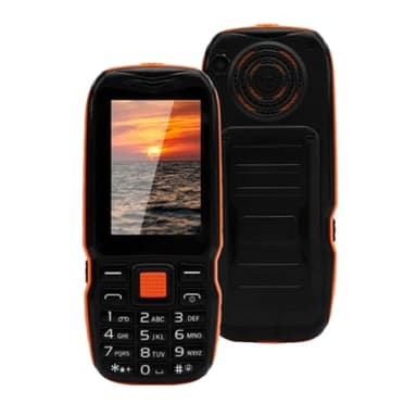 Lazmin112 Téléphone Portable Gros Boutons pour Seniors, 2,6 Pouces HD, Double SIM, 0,13 MP, Téléphone Mobile 2G, Lampe de Poche, Haut-Parleur Avant, Côtés Non Glissants, FM, 3000mAh (Orange)