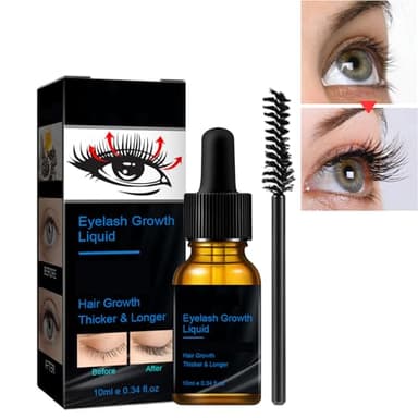 Dyceittdia Mascara à L'huile de Ricin, 10ml Soin Liquide pour les Cils, Huile de Ricin pour Les Cils, Conditionneur pour cils épais & Bouclés, Volume Naturel, Non Salissant, Mascara1