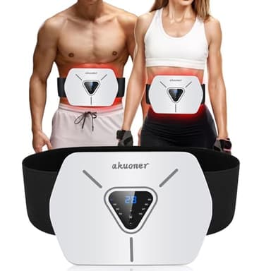 Ceinture Abdominale Electrostimulation - Electrostimulateur Musculaire Intégré, 8 Modes et 30 Niveaux, Confortable et Ajustable pour Abdos, Dos - Stimulateur Musculaire Electrique Unisexe (Gris)
