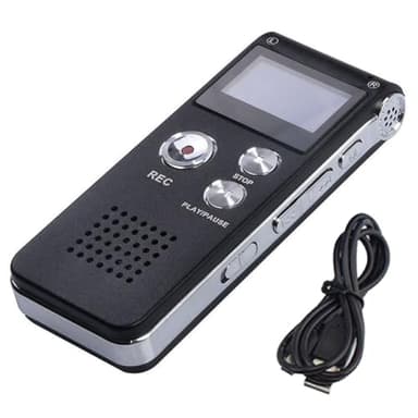 Reinscer Dictaphone 8G, lecteur MP3 haute résolution avec réduction du bruit, convient pour les réunions et autres occasions, noir