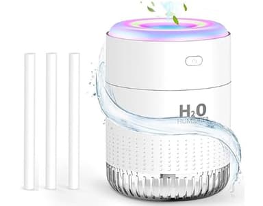 SZO Humidificateur Mini Humidificateur d'intérieur avec lumière LED, fonction d'arrêt automatique et deux modes de brumisation Convient pour une utilisation dans les voitures