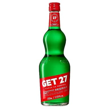 GET 27 Liqueur de Menthe Poivrée, 17,9 % Vol, 70cL / 700mL, Cocktail Digestif Liqueur de Menthe Fraîche