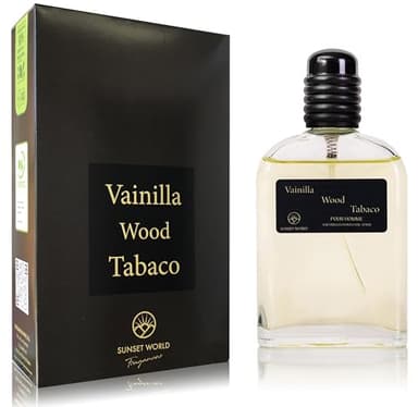 Vainilla Wood Tabaco - Compatible avec Tobacco Vanille di Tom Ford. Eau De Cologne Intense 100 ml, Parfum Pheromone pour Homme, Parfum Generique