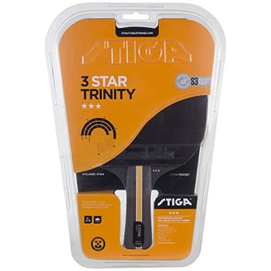 Stiga 3-Star Trinity Raquette de Tennis de Table Mixte Adulte, Noir/Rouge, Taille unique