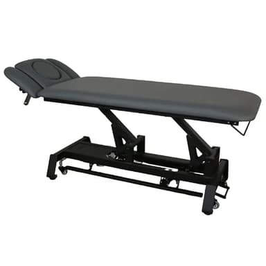 Plus Santé Table de Kinésithérapie, Gris, Réglage Électrique, 191x68 cm, Capacité 200 kg, Commande Latérale (4 Plans Ergo)