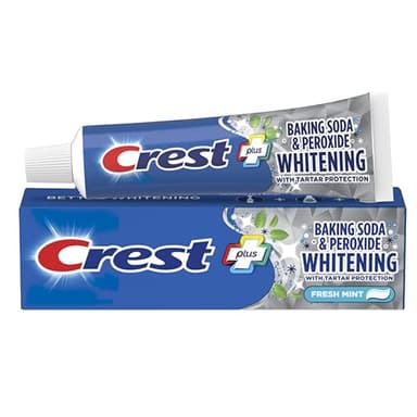 Crest Dentifrice à la menthe fraîche (bicarbonate de soude et blanchiment au peroxyde avec protection tartare) 232G (8.2 Oz)
