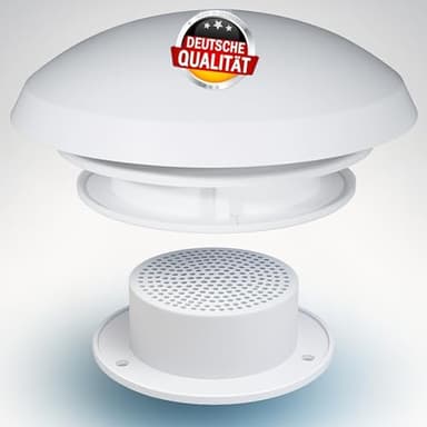 VitalVenture Ventilateur de toit champignon pour camping-car - Aération forcée, moustiquaire, aérodynamique, résistant aux intempéries et durable