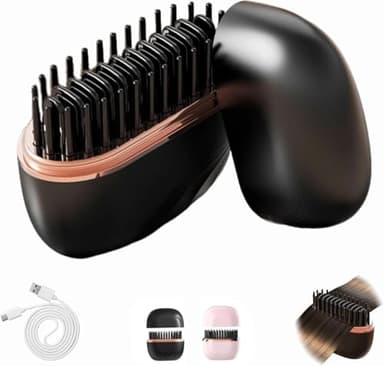 Mini Lisseur Sans Fil,Lisseur Boucleur Cheveux 2 En 1,Rechargeable De Fer à Lissér Portatif Avec 3 Réglages De Température,Chauffage Rapide,Mini Lisséur De Voyage Pour Des Cheveux Lisses (1*Noir)