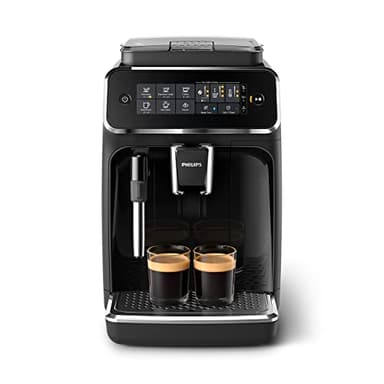 Philips Série 3200 Machine Expresso - Café à Grain - Mousseur à Lait Classique, 4 Spécialités de Café, Écran Tactile Intuitif, Noir Brillant (EP3221/40)