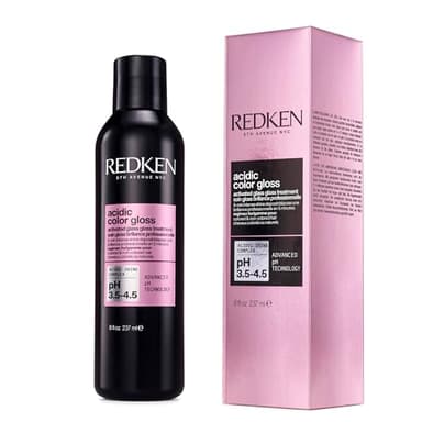 REDKEN, Traitement Brillance Professionnelle, Tous Types de Cheveux, Vitamine E & Huile d'Abricot, Formule au PH Acide, Acidic Color Gloss, 237ml