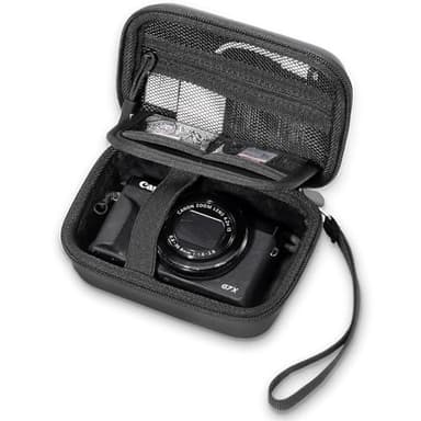ProCase Étui pour Appareil Photo Compact, Sacoche pour Canon PowerShot SX740 HS/Canon G7X Mark III Mark II/Kodak Pixpro C1/Sony ZV-1/Panasonic Lumix TZ99, Housse pour l'appareil Photo Numérique -Noir