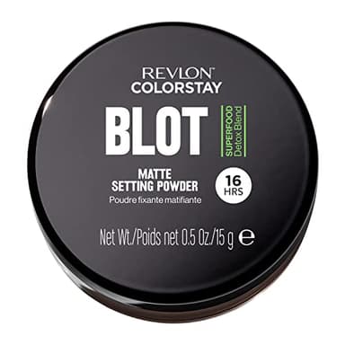 Revlon ColorStay Blot Face Powder, poudre matifiante, flouteur et absorbante de sébum, poudre fixatrice, absorbe le sébum, floute les imperfections et réduit l’apparence des pores, 14 g.