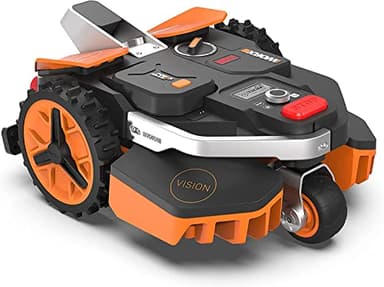 WORX LANDROID Vision 600 m² Robot Tondeuse à Gazon sans Fil périphérique WR206E.1 (Caméra 4K + IA Adaptative, évite Les Obstacles, Coupe des Bordures, Multizone, précision sans réseau RTK ou antenne)