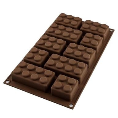Silikomart 26.213.77.0065 Moule à chocolats Choco Block, Silicone, Marron, 30 x 17,5 x 3 cm