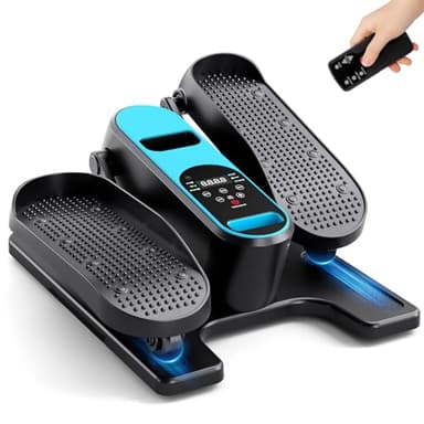 Dripex Velo Elliptique Maison Silencieux, Mini Vélo Elliptique avec Panneau de Contrôle Intelligent et Télécommande, 12 Vitesses Réglables, Pedalier d’Appartement pour Bureau et Domicile (Bleu)