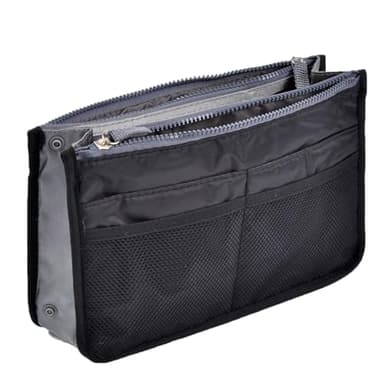 GXGM 1 Pièce Organisateur sac,Organiseur de Sac à Main Abordable pour Femme,Organiseur Extensible Pratique avec Clips Poussoirs et Compartiments à Accès Rapide, Transfert Rapide et Facile (Noir)