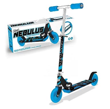 Ozbozz Nebulus Scooter – Noir et Bleu – Finition chromée