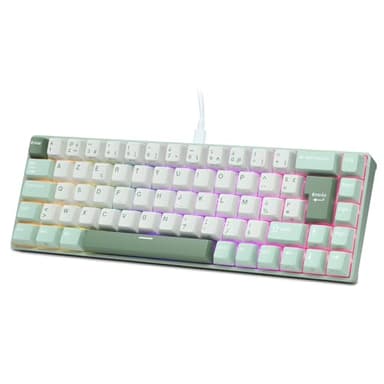 RK ROYAL KLUDGE C68 FR Clavier mécanique jeu effet Hall, filaire RGB commutateur magnétique 65%, chaud, déclenchement rapide, taux de rafraîchissement 8KHz, pilote Web Pro pour Mac&Win, French AZERTY