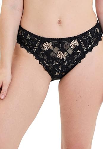 Sans Complexe - Arum - Culotte en Microfibre et Dentelle - Classique - Uni - Femme - 38/40 - Noir