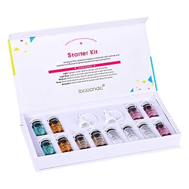 Allbestaye Fond de teint liquide pour système Microneedling Kit de maquillage correcteur de teint hydrofuge hydrofuge semi permanent