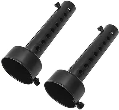 TOTMOX 2PCs 60mm Silencieux d'échappement universel pour moto DB Killer Silencieux d'échappement 60mm - Noir