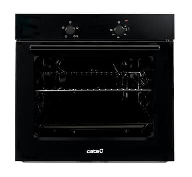 Cata Four statique SES 6004 BK 4 fonctions porte panoramique Full Glass Nettoyage AquaSmart Éclairage intérieur Largeur 60 cm Grande capacité 62 L Éclairage intérieur Finition inox Verre noir