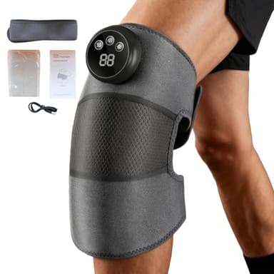 Massage Genou | Appareil de Massage Rechargeable avec Contrôle Intelligent et Protection contre la Surchauffe | Massageur Électrique pour Genoux | Pour Toute la Famille Adultes Hommes Femmes -