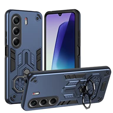 TIANYUE Coque pour Tecno Camon 40 Pro 4G, Housse avec Support Invisible, Protection Intégrale Antichoc Souple en TPU Housse de Protection Bumper pour Tecno Camon 40 Pro 4G-Bleu