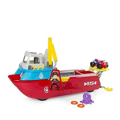 Paw Patrol LA Pat' Patrouille – Bateau Pat' Patrouille – Jouet Bateau Pat' Patrouilleur des Mers avec Figurines et Accessoires Intégrés 6037846 – Jouet Enfant 3 Ans et +