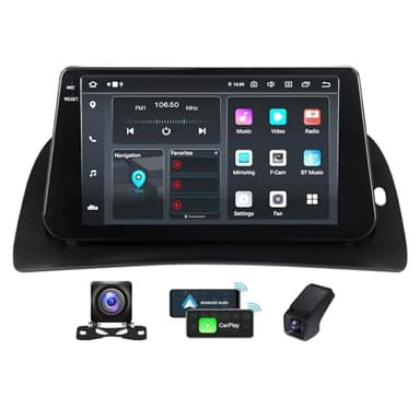 Android 14 Autoradio pour Renault Kangoo 2008-2015 Radio CarPlay Android Auto sans Fil 9,5 Pouces 2K Écran Tactile Stéréo GPS Navigation/WiFi/DSP/FM RDS/Bluetooth Radio 2 DIN+Caméra(M100CP)
