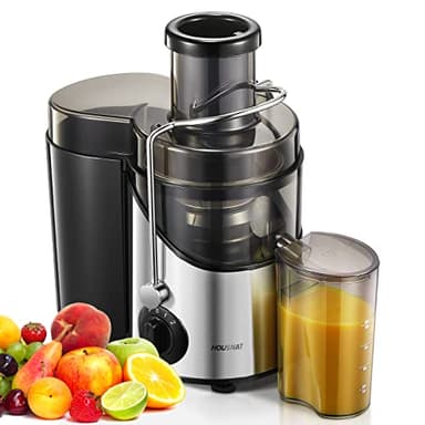 Centrifugeuse Extracteur de Jus, 400W Centrifugeuse Fruits et Legumes 65MM Large Bouche et R¨¦glage ¨¤ 3 Vitesses, Nettoyage Facile, Brosse de Nettoyage Incluse, Sans BPA