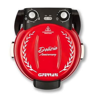 G3 Ferrari - G10177 Four à pizza Delizia Anniversary, 400 Degré Celsius, Édition Limitée, Coupole en INOX, Pelles en Aluminium et Livre de Recettes Inclus. Pizza Prête en 4 Minutes