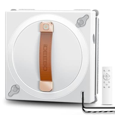 iDEEBO Robot Laveur de Vitres, 5000Pa Robot Nettoyeur Vitre avec Système de Pulvérisation à 2 Voies, Réservoir de 100 ML, Planification Automatique d'itinéraire