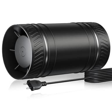 MOCINE Ventilateur en ligne 100 mm, extracteur d’air de conduit haute efficacité, fonctionnement silencieux – idéal pour la ventilation de la cave, la salle de bain, la cuisine et le camping-car