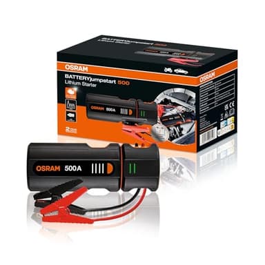 OSRAM BATTERYjumpstart 500, Banque d'alimentation de démarrage, démarreur au Lithium, pour véhicules 12 V avec Moteurs Essence jusqu'à 3,0 L et Moteurs Diesel 1,5 L
