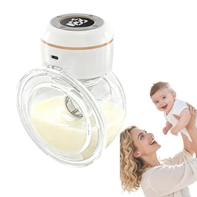 Tire Lait Electrique Main Libre, Tire Lait Main Libre avec 4 Modes & 12 Niveaux, Tire-lait Mains Libres Avec Batterie à Longue Durée et écran LED, Forte Aspiration, Portable, Sans BPA, Poids léger