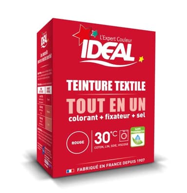 Ideal Teinture Textile Tout en un 230 g Rouge