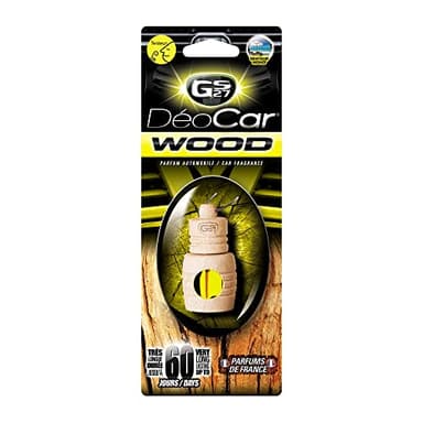 GS27 - Désodorisant Voiture avec Diffuseur Bois Déocar Wood - Parfum Voiture 100% Français - Monoï