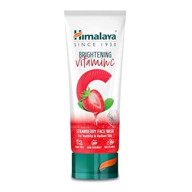 Himalaya Nettoyant visage éclaircissant à la fraise et à la vitamine C de l'Himalaya - Nettoyant éclaircissant pour le visage - Supprimer la peau terne - 100 ml