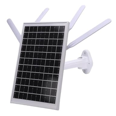 YDuupxe Amplificateur de Signal WiFi Extérieur, Répéteur 4G LTE avec Charge Solaire 12 W, Batterie 18 000 MAh et Conception IP66 pour Camping-Cars, Camping-Cars et Emplacements éloignés (Antennes