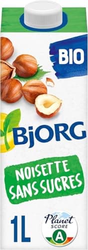 BJORG - Boisson Noisette Sans Sucre - Boisson Végétale Bio - Pauvre En Acides Gras Saturés - 1L